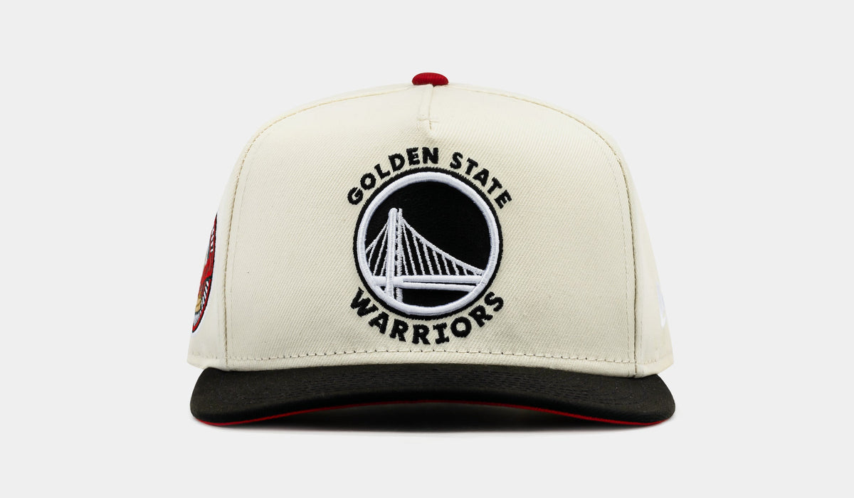 Exclusive Shoe Palace Exclusive Golden State Warriors 7X Champ 950AF Snapback Mens Hat (Beige/Black) — OS — Front View