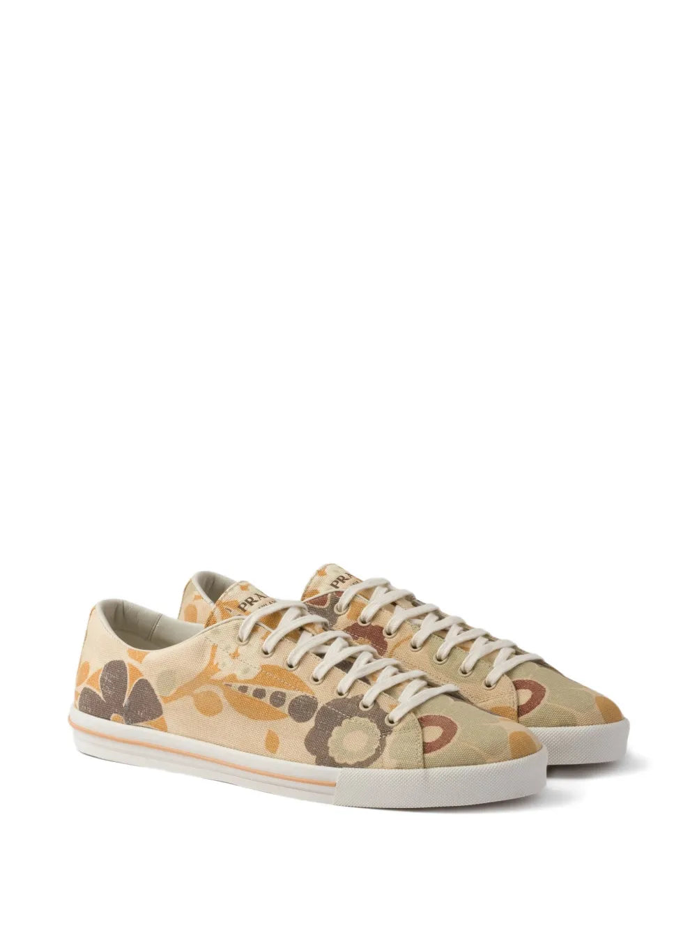 Floral Print Lace-Up