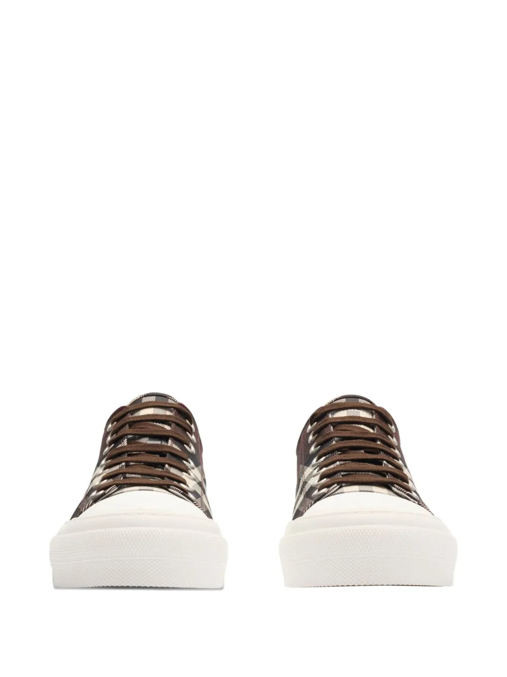 Check-Pattern Lace-Up