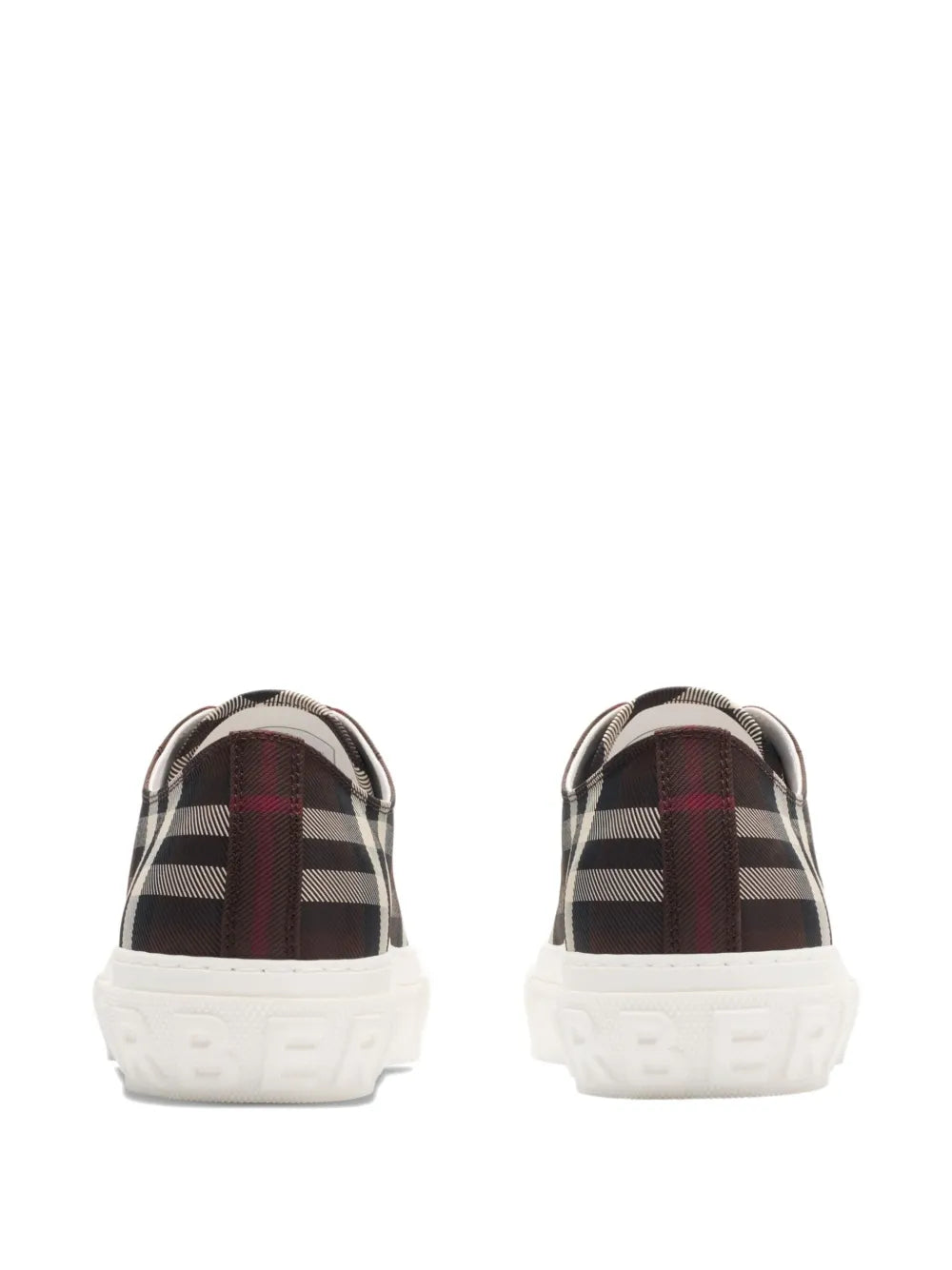 Check-Pattern Lace-Up