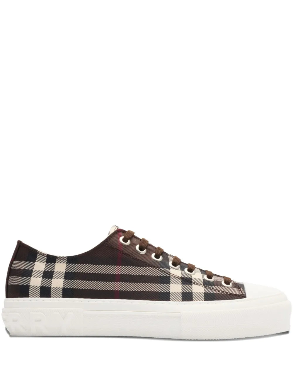 Check-Pattern Lace-Up