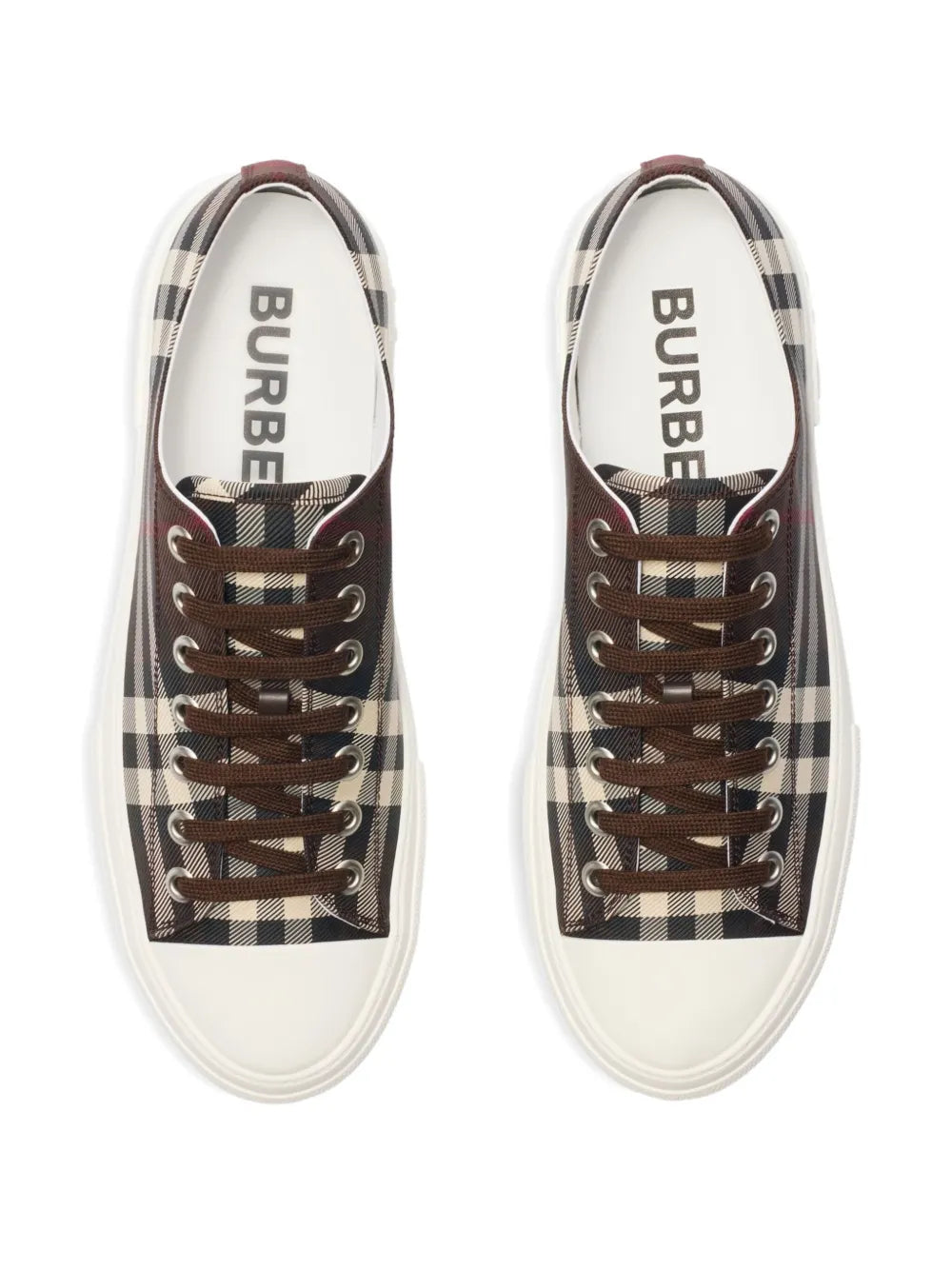 Check-Pattern Lace-Up
