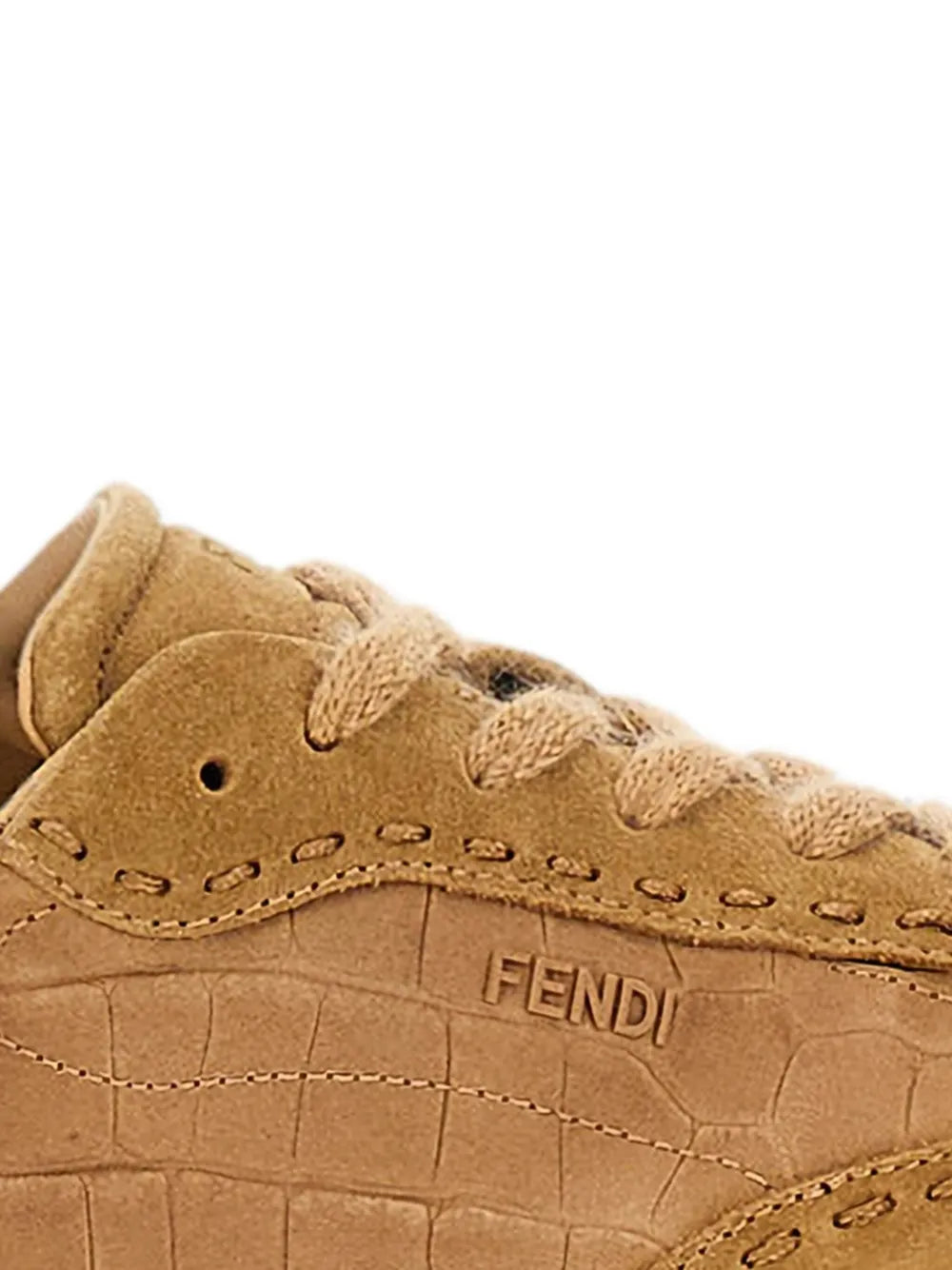 Fit Crocodile-Effect Lace-Up