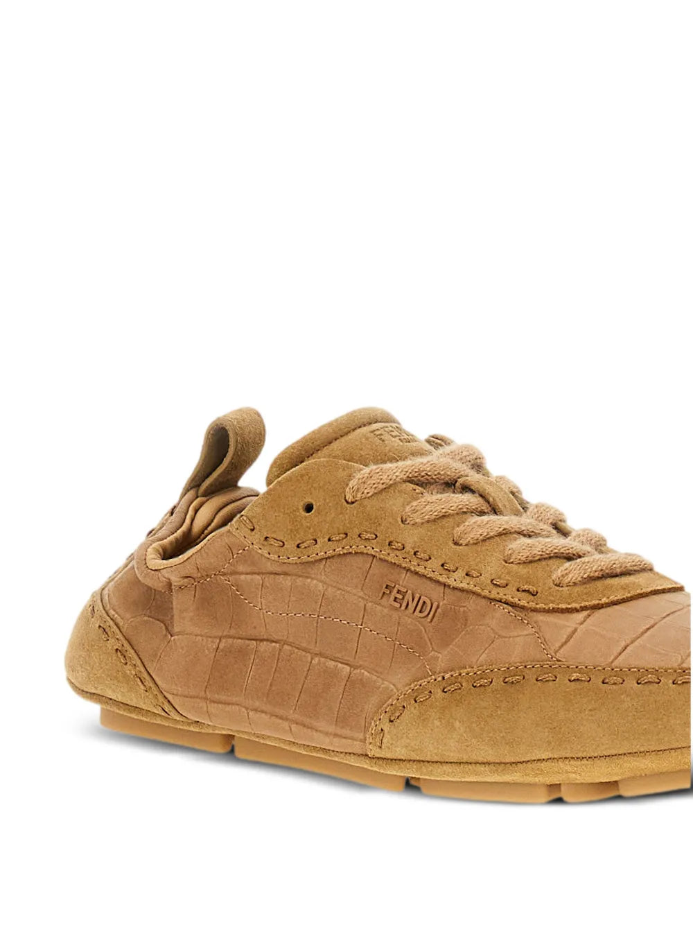 Fit Crocodile-Effect Lace-Up