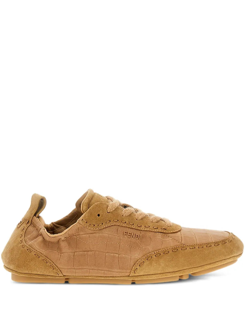 Fit Crocodile-Effect Lace-Up
