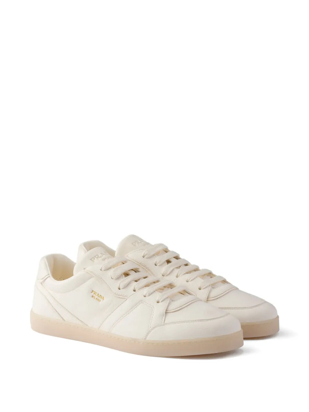 Logo-Print Leather Trainers