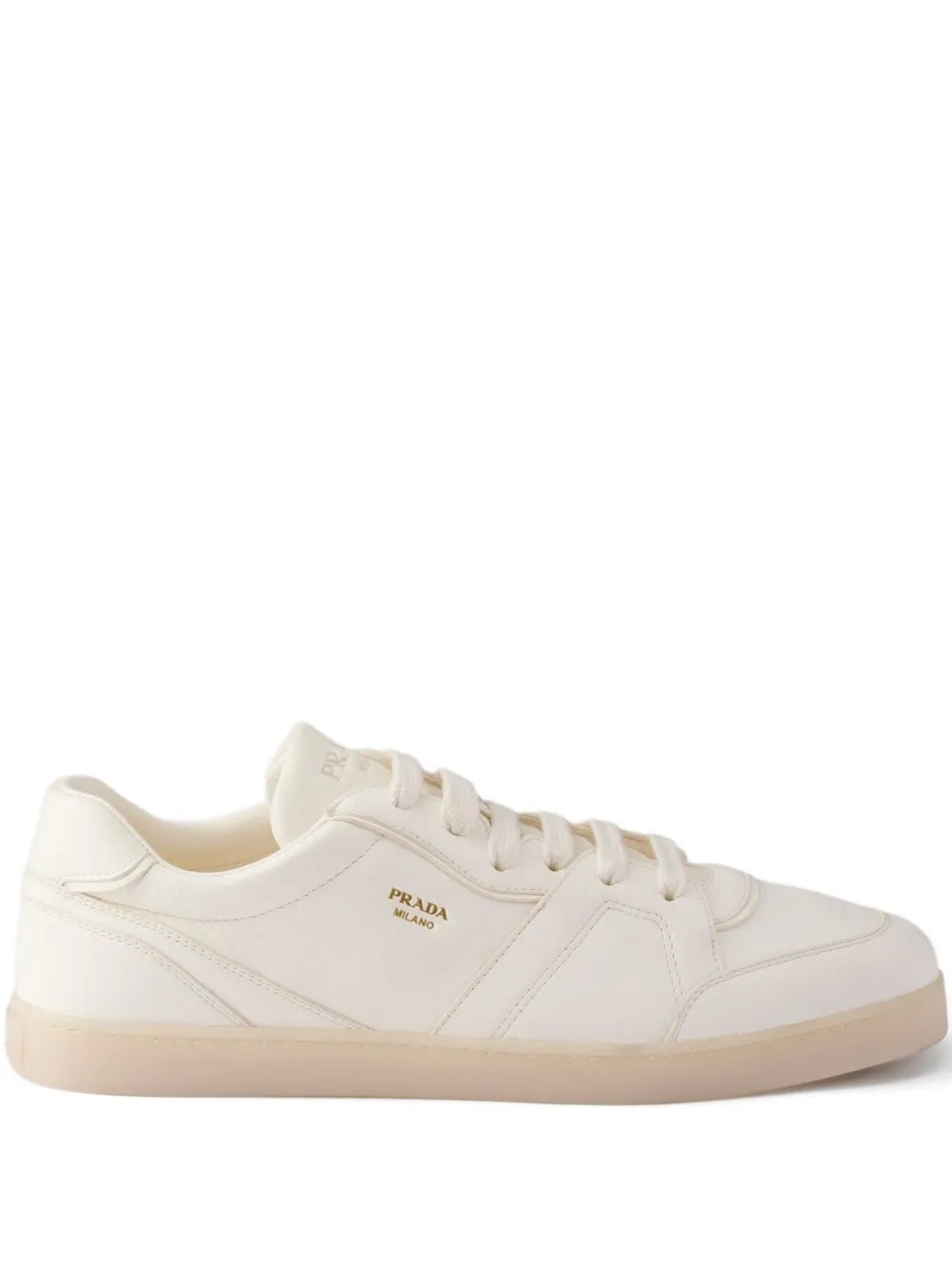 Logo-Print Leather Trainers