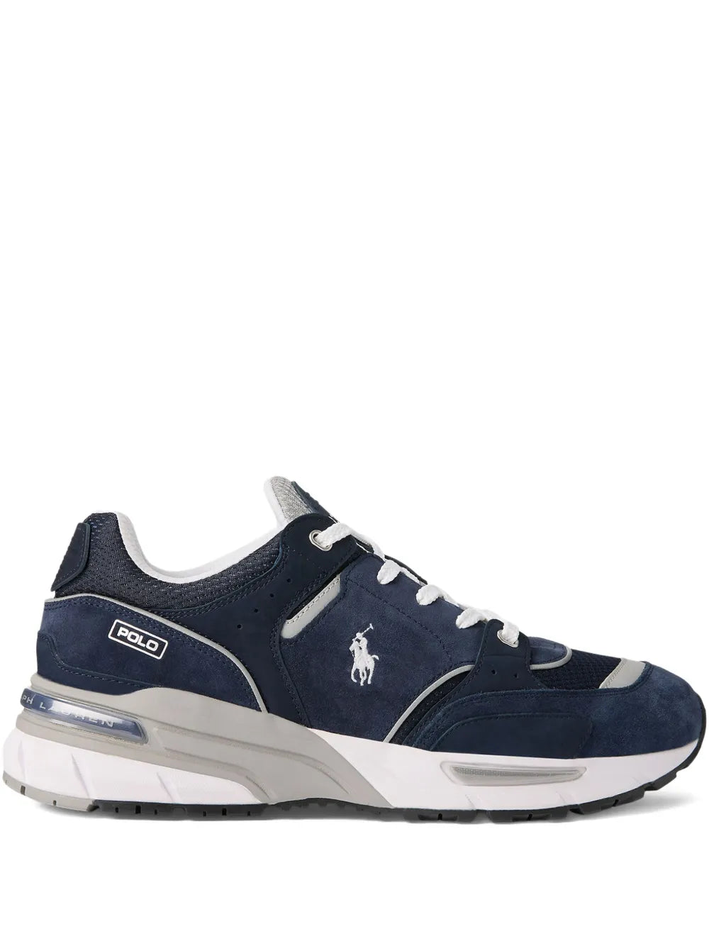 Suede-Panelled Mesh