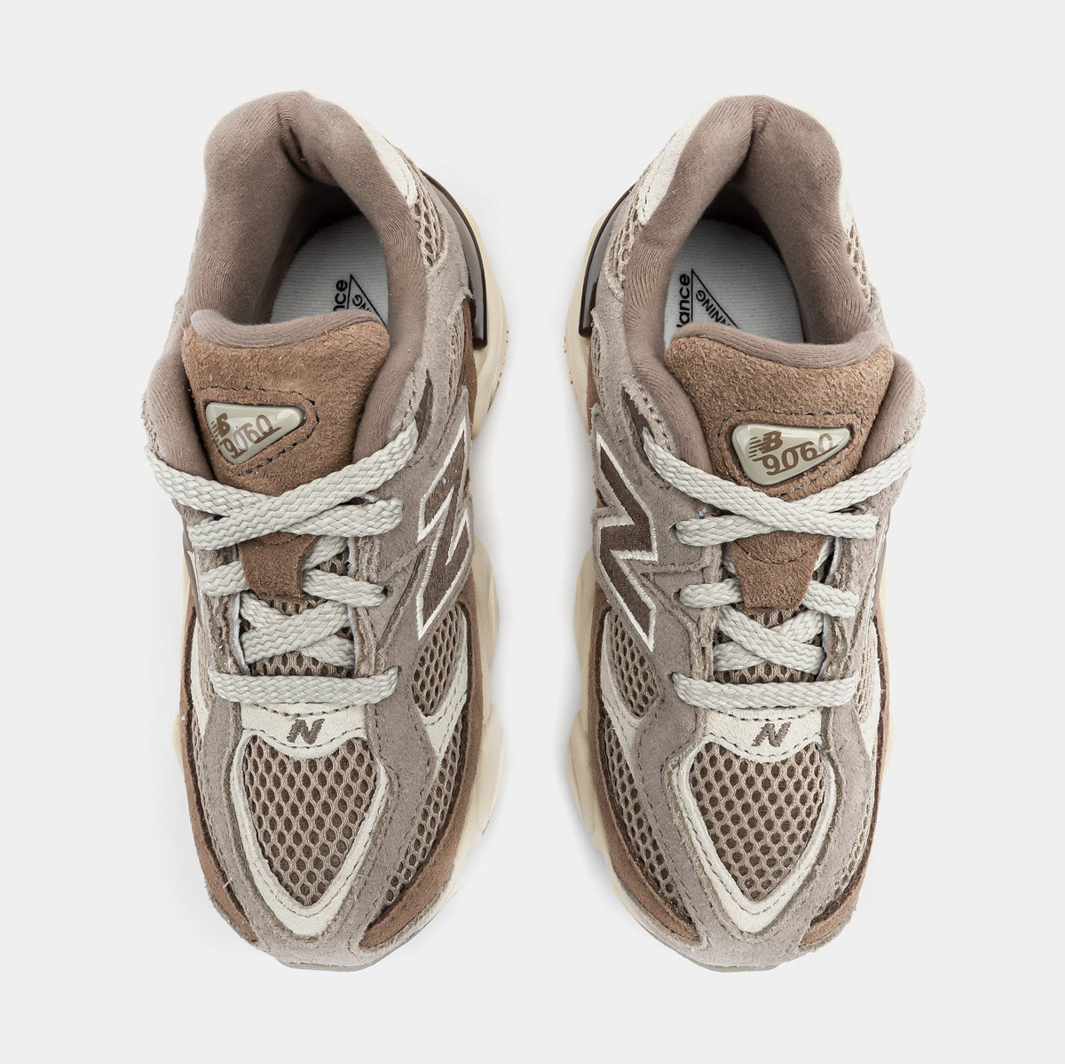 Exclusive 9060 Preschool Running Shoes (Mushroom/Arid Stone) — 10.5C — Side View