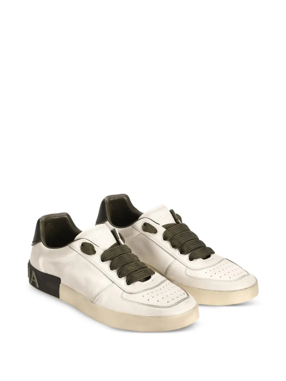 Perforated-Detail Lace-Up