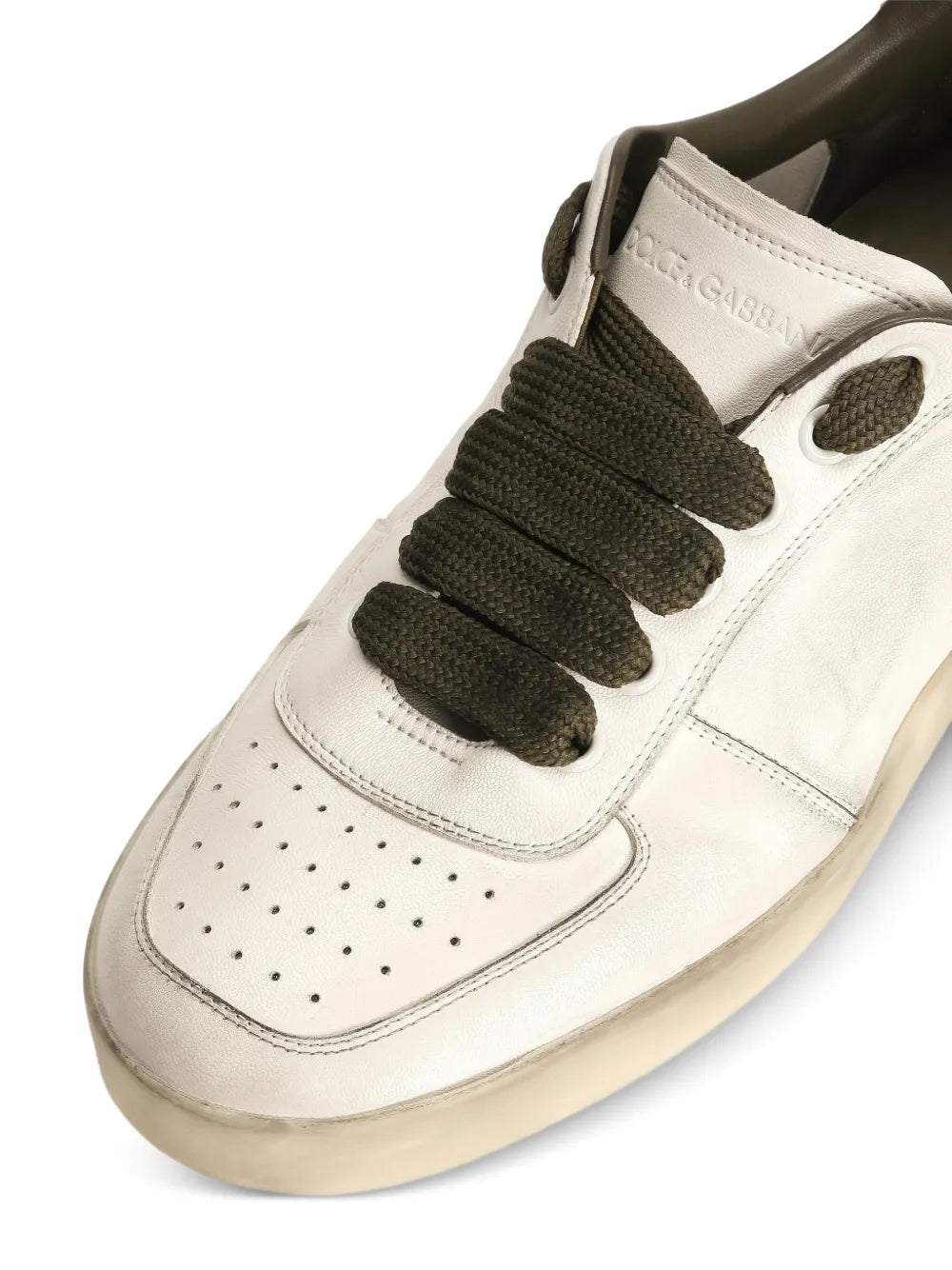 Perforated-Detail Lace-Up