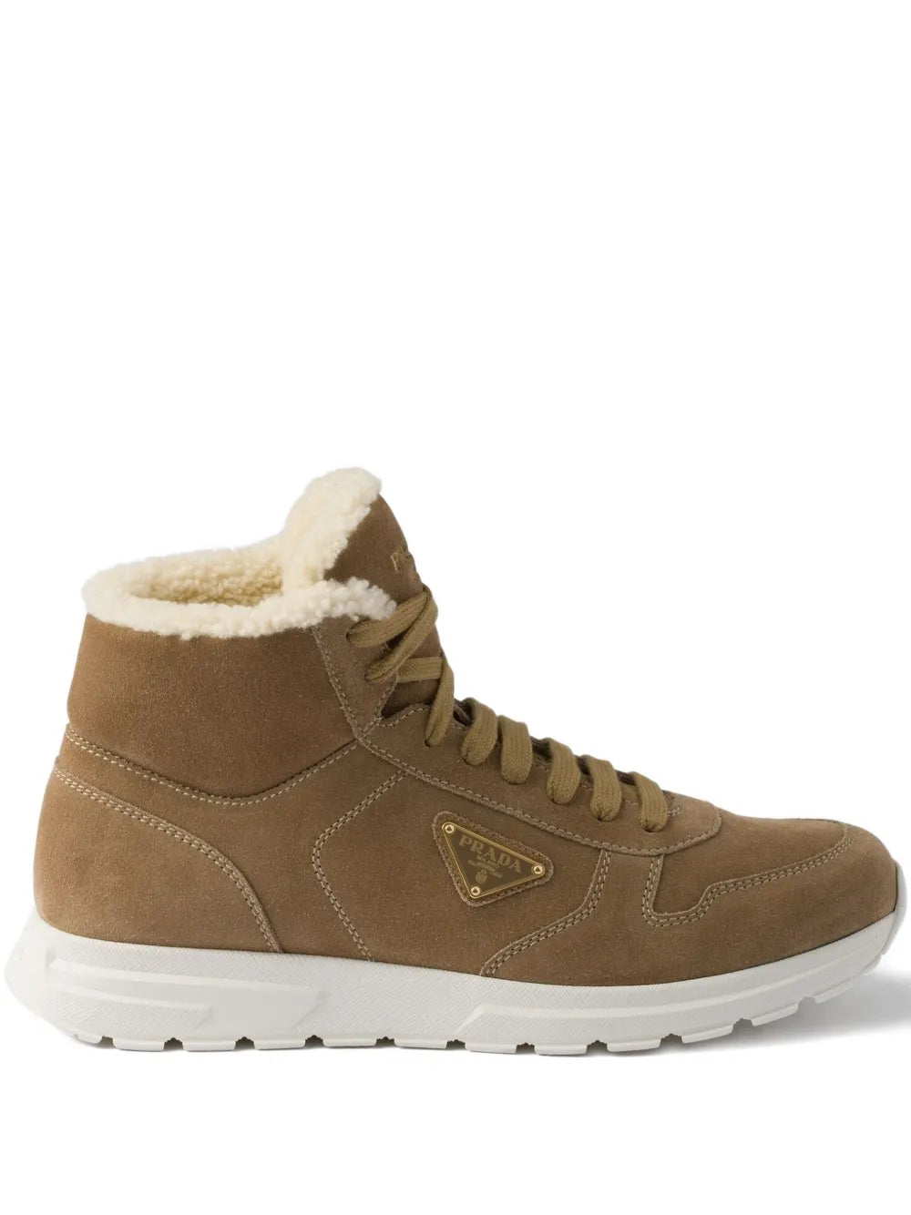 Shearling Triangle-Logo High-Top