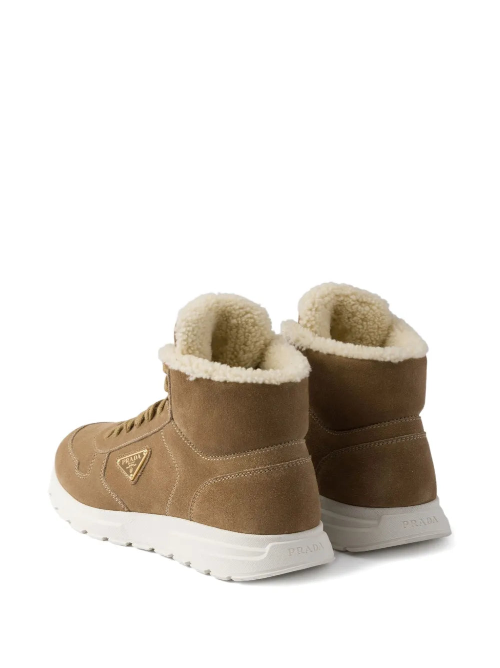 Shearling Triangle-Logo High-Top
