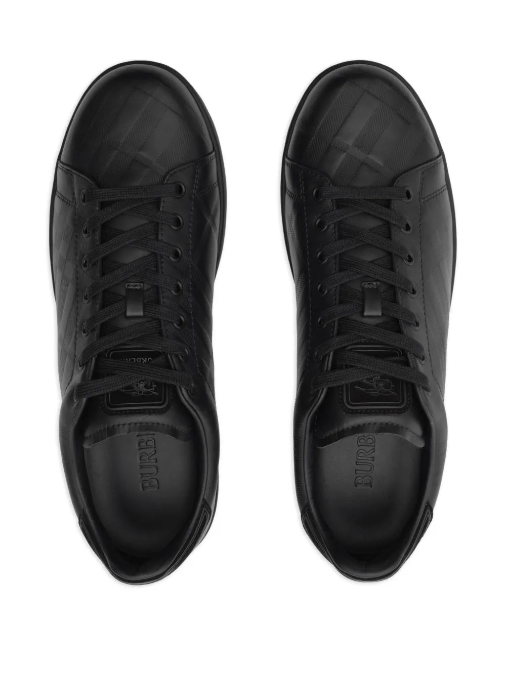 Embossed-Check Leather