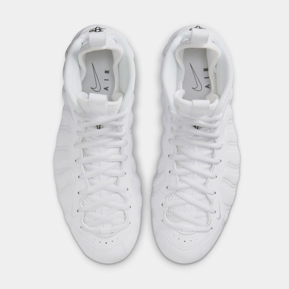 Exclusive Air Foamposite One Mens Lifestyle Shoes (White/White/White) — 8 — Side View
