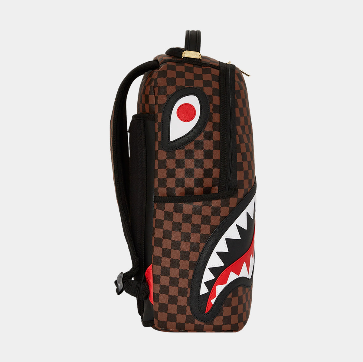Exclusive Sawtooth Sharks In Paris Mens Backpack (Brown/Black) — OS — Back View