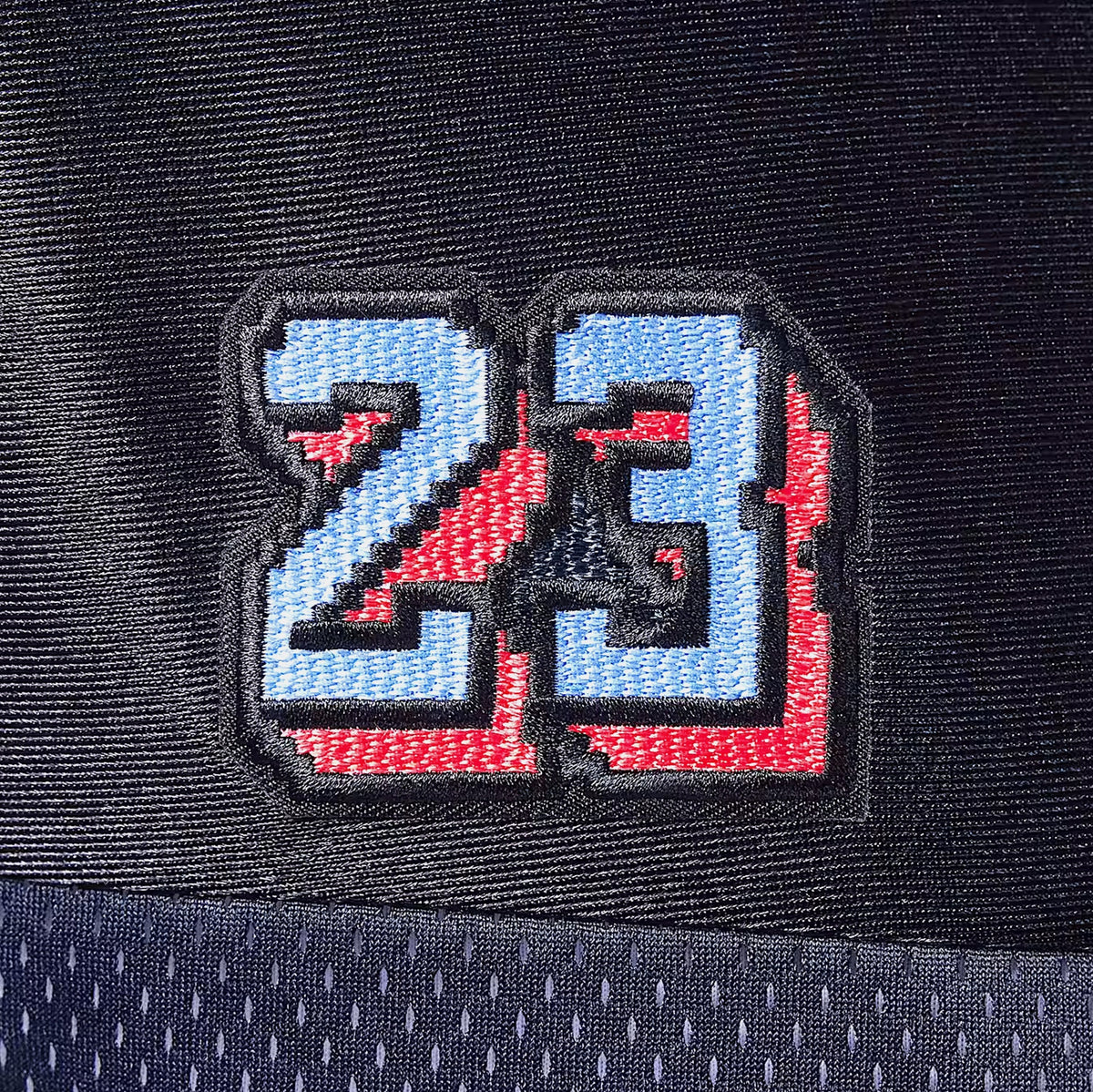 Exclusive Customized Air Grade School Jersey (Black/Blue) — S — Back View