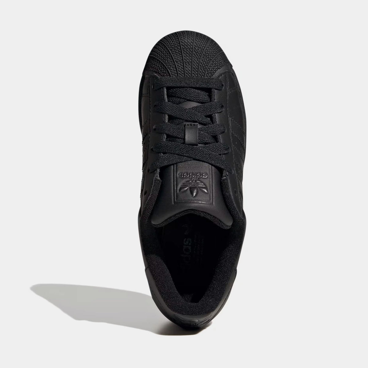 Exclusive Superstar II Grade School Lifestyle Shoes (Black) — 3Y — Side View