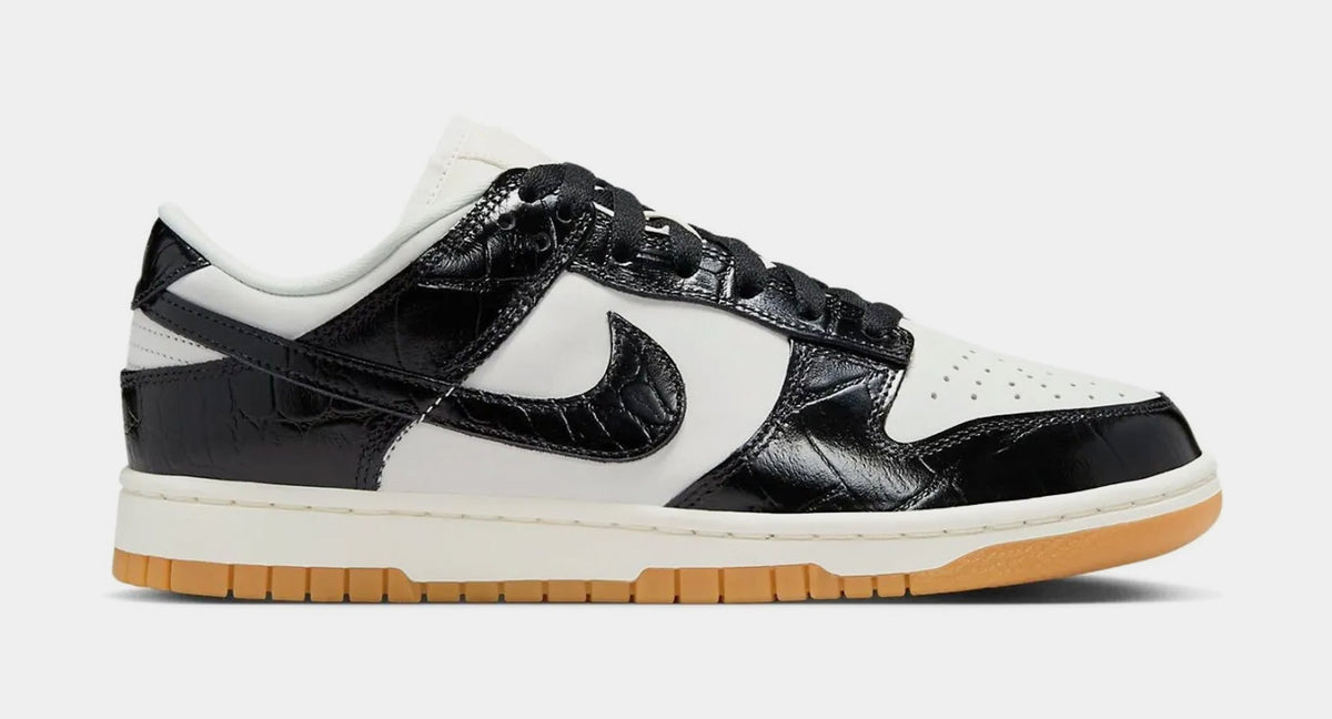 Exclusive Dunk Low LX Black and Phantom Womens Lifestyle Shoes (Black/Phantom/Gum) — 5 — Front View