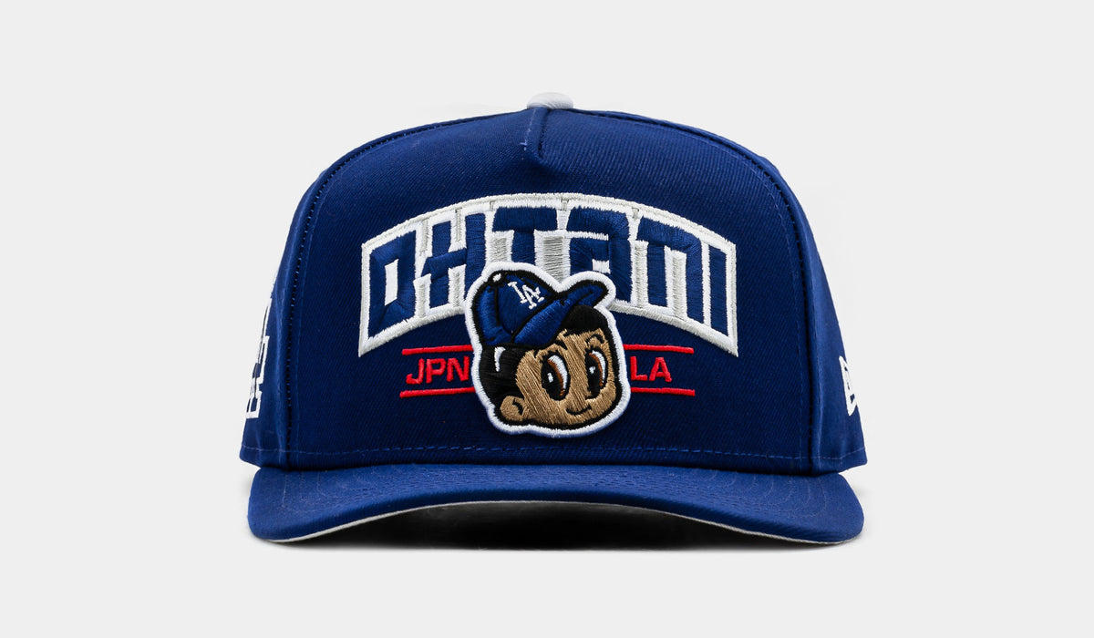 Exclusive Shoe Palace Exclusive Los Angeles Dodgers Ohtani 950AF Snapback Mens Hat (Blue/White) — OS — Front View