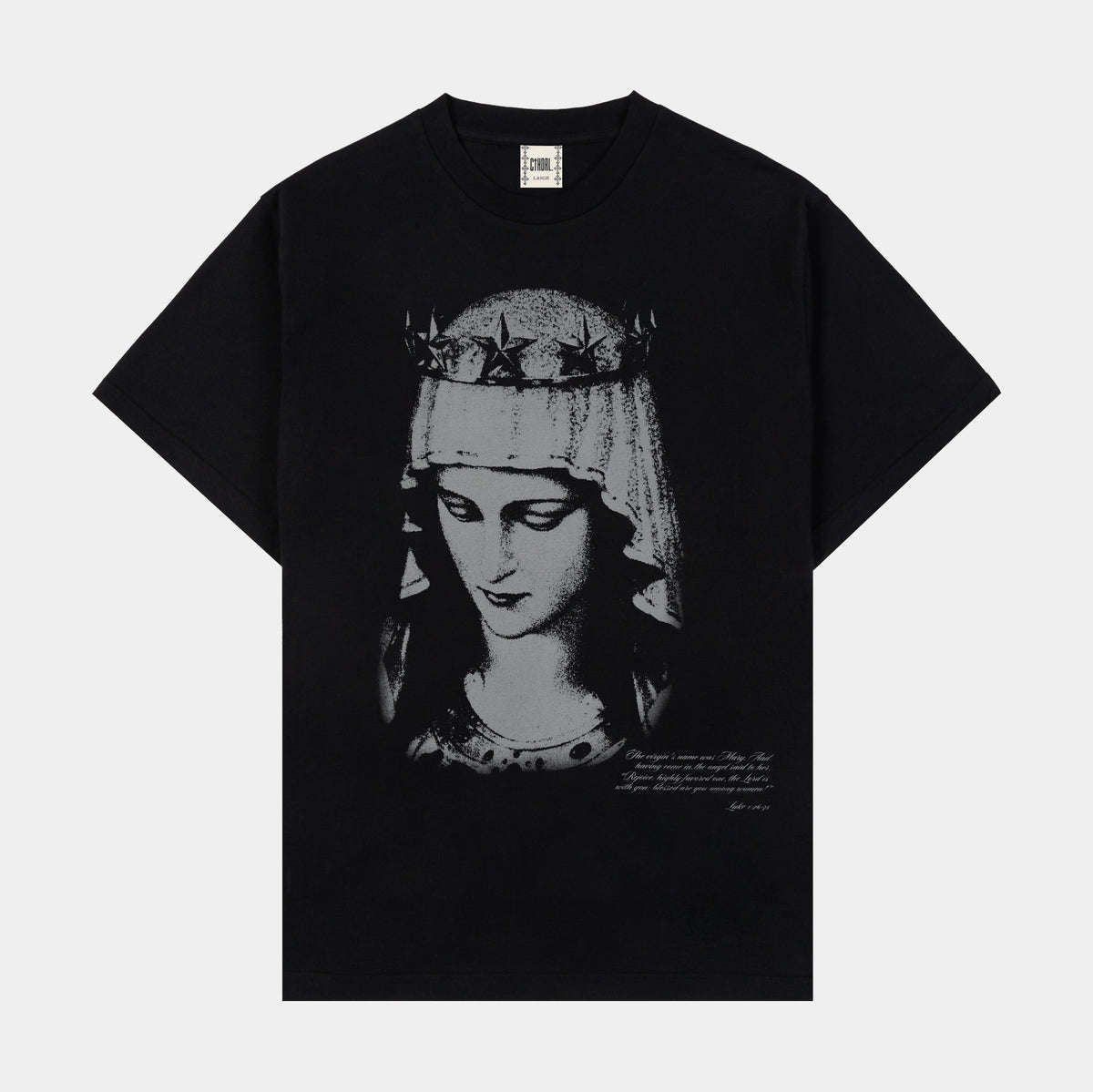 Exclusive The Angels Mens Short Sleeve Shirt (Black/White) — S — Front View