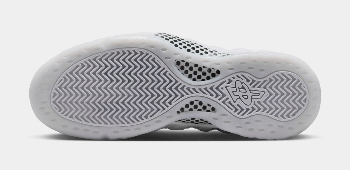 Exclusive Air Foamposite One Mens Lifestyle Shoes (White/White/White) — 8 — Top View