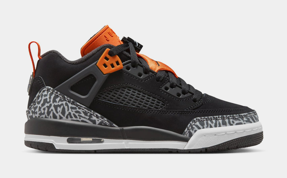 Exclusive Spizike Low Grade School Lifestyle Shoes (Black/Starfish/White/Black) — 3.5Y — Front View
