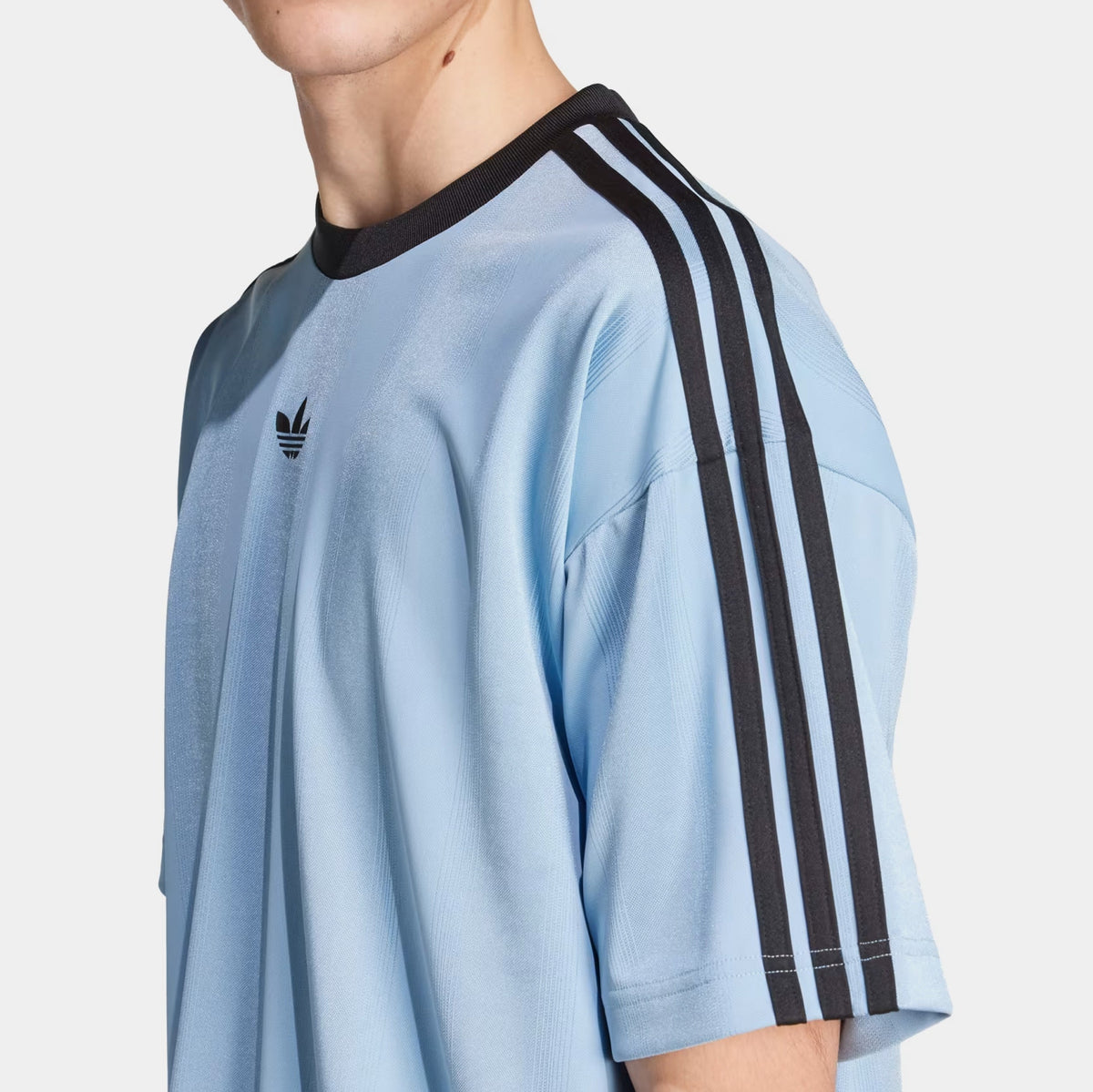 Exclusive Adicolor Jacquard Mens Jersey (Blue/Black) — S — Top View