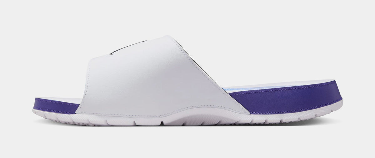 Exclusive Hydro 5 Retro Slides Mens Sandals (White/New Emerald/Grape Ice/Black) — 8 — Back View