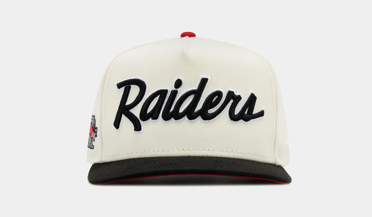 Exclusive Shoe Palace Exclusive Las Vegas Raiders Superbowl 950AF Snapback Mens Hat (Beige/Black) — OS — Front View