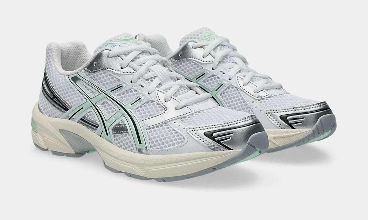 Exclusive Gel 1130 Womens Running Shoes (White/Mint Tint) — 5 — Back View