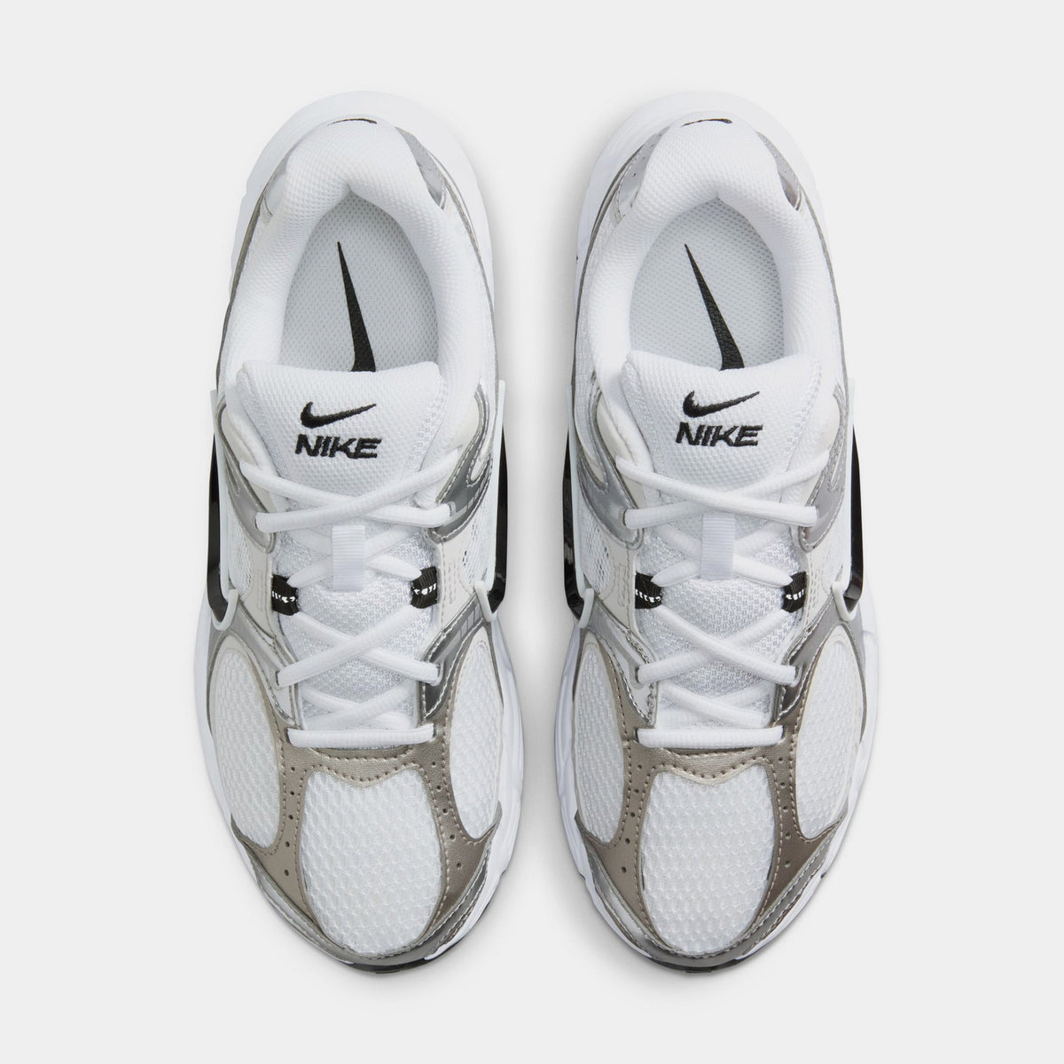 Exclusive V5 RNR Womens Running Shoes (White/Black/Vast Grey/Metallic Silver) — 5 — Side View