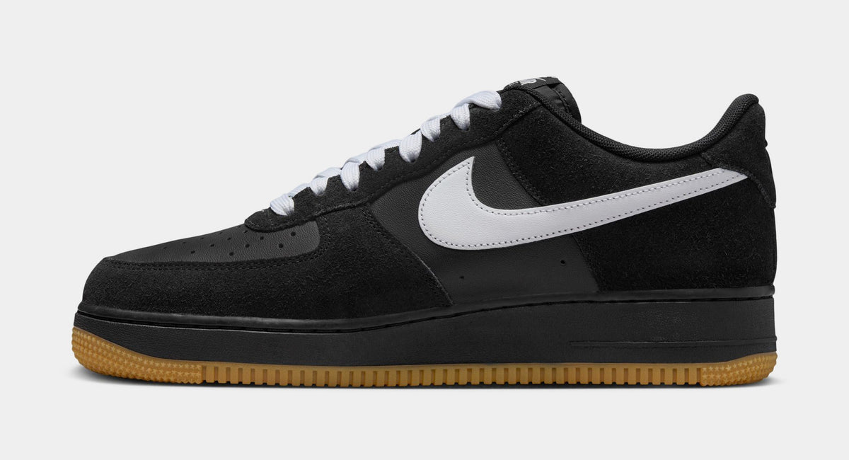Exclusive Air Force 1 '07 LV8 Mens Lifestyle Shoes (Black/Gum Light Brown/White) — 6 — Back View