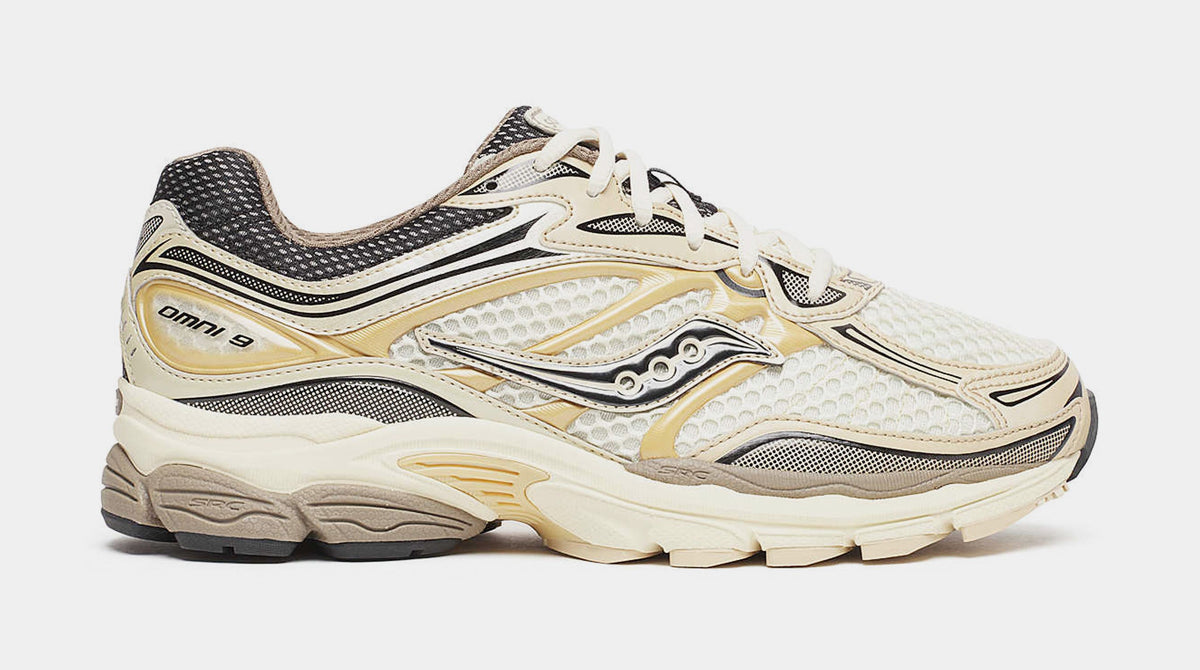 Exclusive ProGrid Omni 9 Mens Running Shoes (Gold/Beige) — 5 — Front View