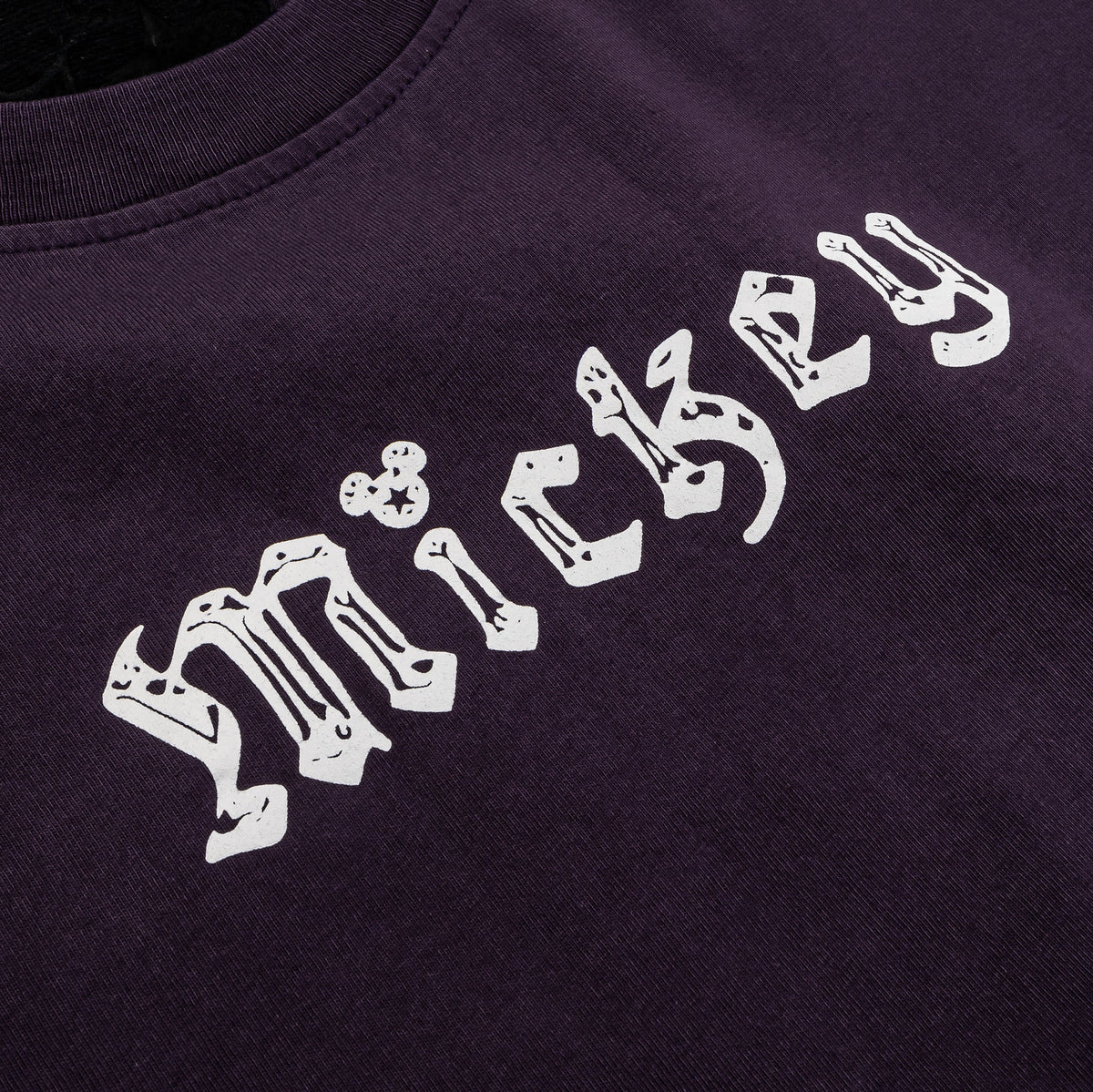 Exclusive Disney Mickey Mouse Real Life By Shoe Palace Shadow Mens Short Sleeve Shirt (Purple/Black) — S — Top View