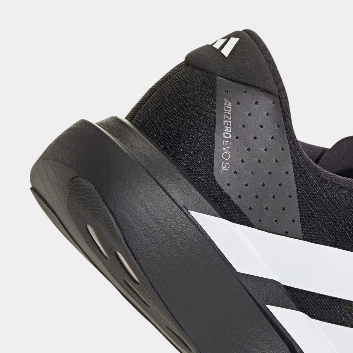 Exclusive Adizero EVO SL Mens Running Shoes (Core Black/Cloud White/Core Black) — 4 — Detail View
