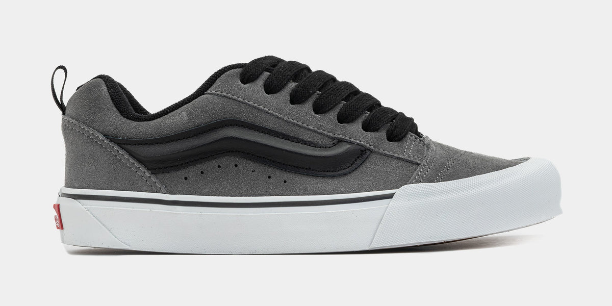 Exclusive Knu Skool Skate Shoes (Grey/Black) — 4 — Front View