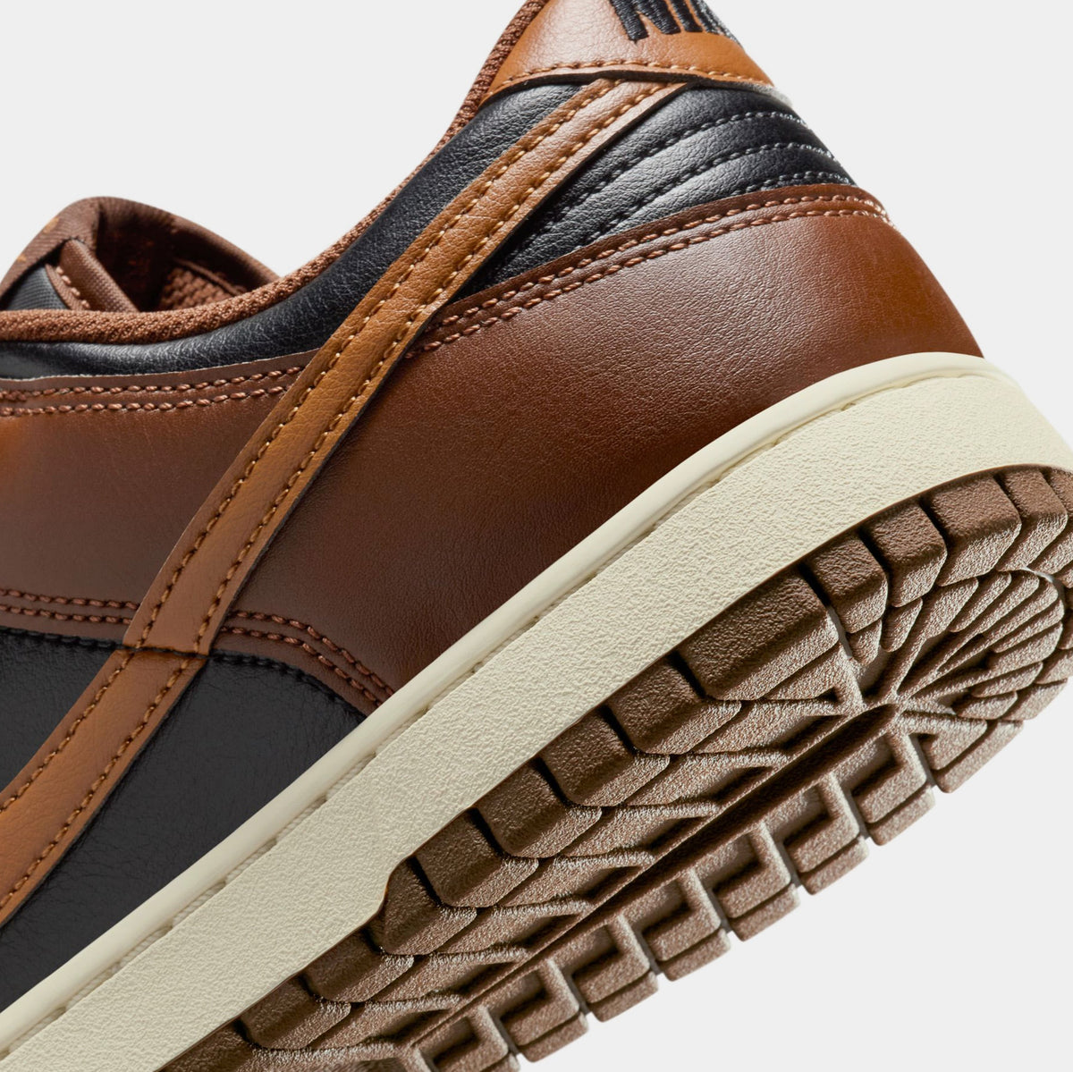 Exclusive Dunk Low Mens Lifestyle Shoes (Black/British Tan/Cacao Wow) — 4 — Lifestyle View
