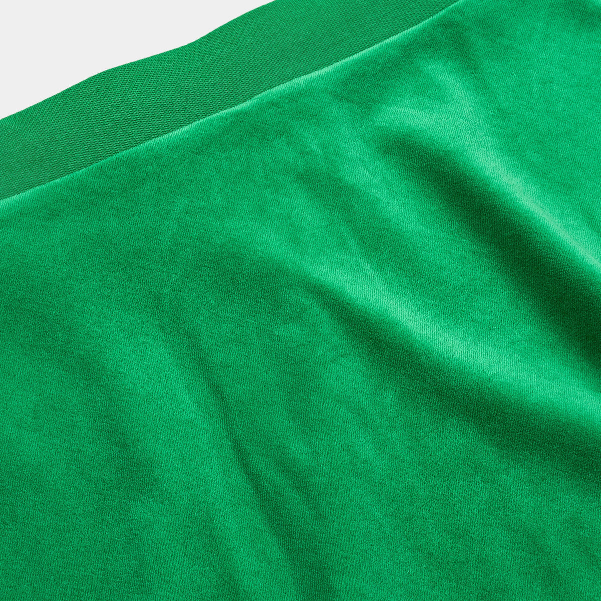 Exclusive Hotfix Velour Skater Womens Skirt (Green) — XS — Side View