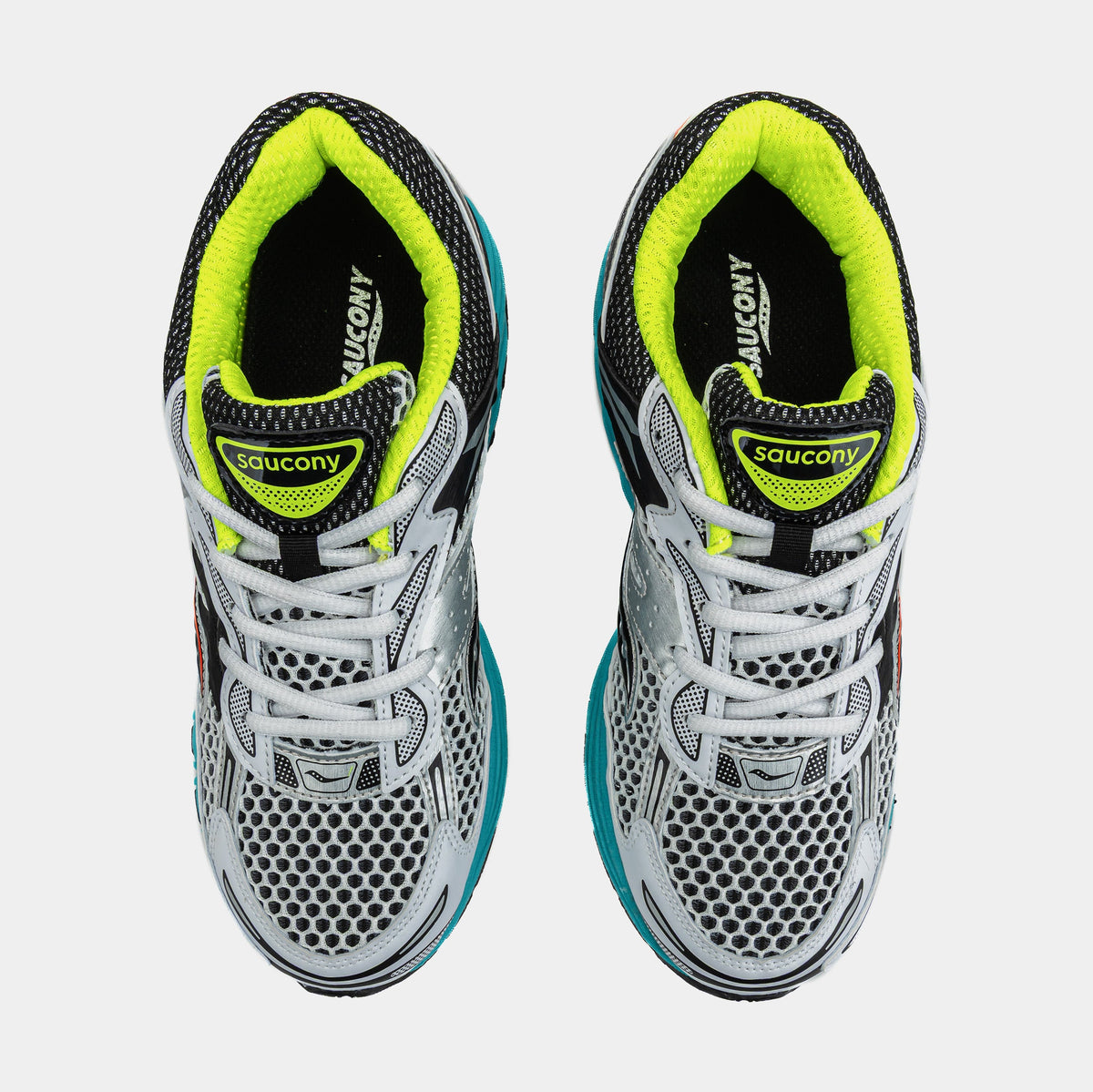 Exclusive Omni 9 Grade School Running Shoes (Silver/Green) — 3.5Y — Side View
