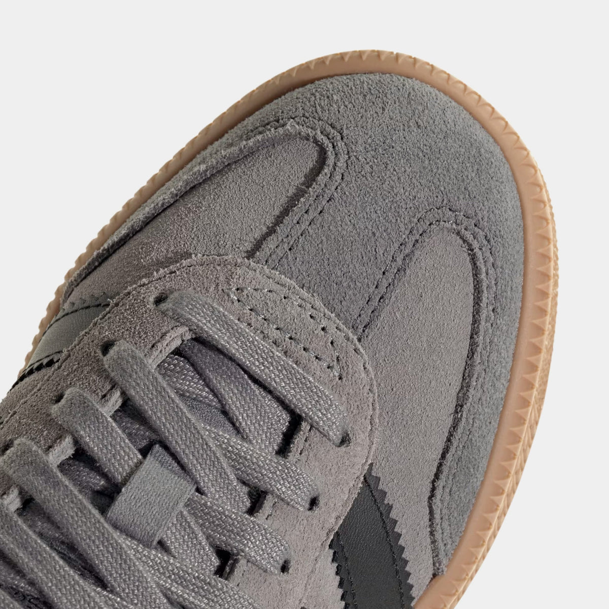 Exclusive Samba XLG Grade School Lifestyle Shoes (Grey Three/Core Black/Gum) — 3.5Y — Top View