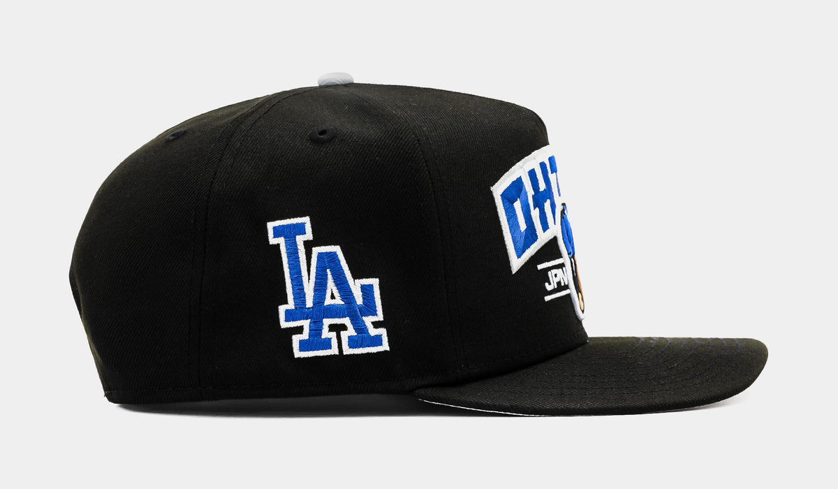 Exclusive Shoe Palace Exclusive Los Angeles Dodgers Ohtani Patch 950AF Snapback Mens Hat (Black/Blue) — OS — Side View