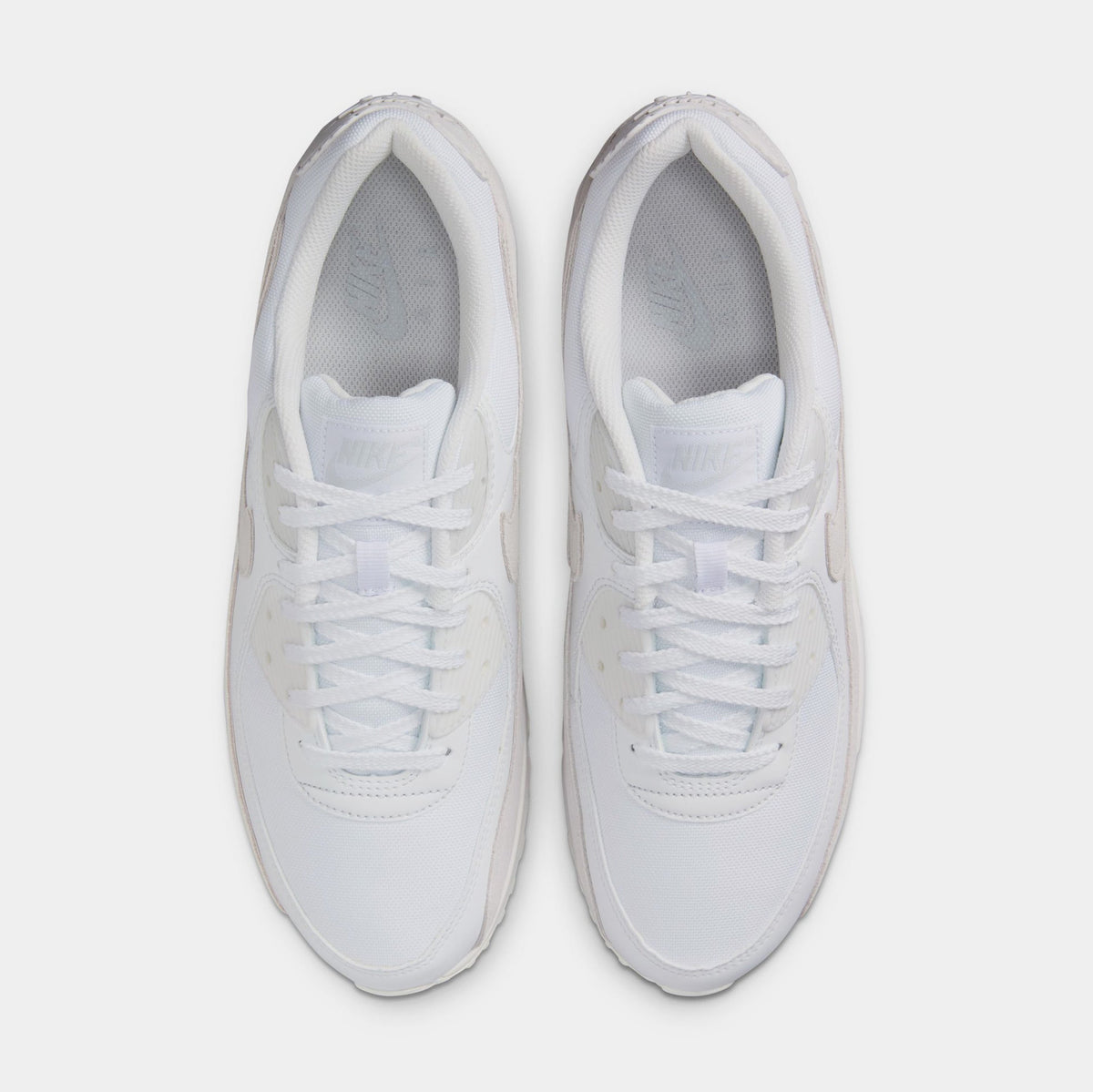 Exclusive Air Max 90 Mens Running Shoes (White/Photon Dust/Summit White/Platinum Tint) — 6 — Side View