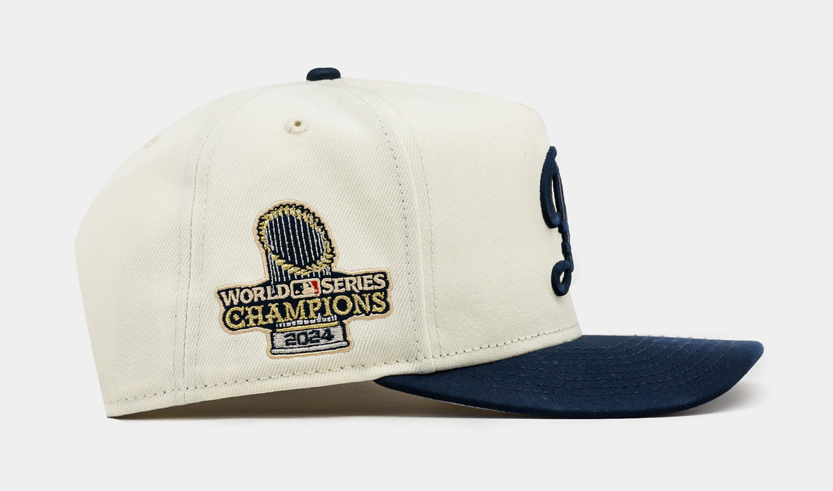 Exclusive Shoe Palace Exclusive Los Angeles Dodgers World Champions 2024 950AF Snapback Mens Hat (Chrome/Dodger Blue) — OS — Side View
