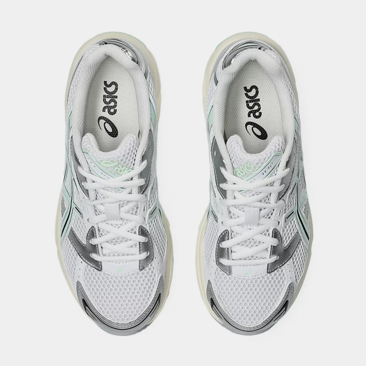 Exclusive Gel 1130 Womens Running Shoes (White/Mint Tint) — 5 — Side View