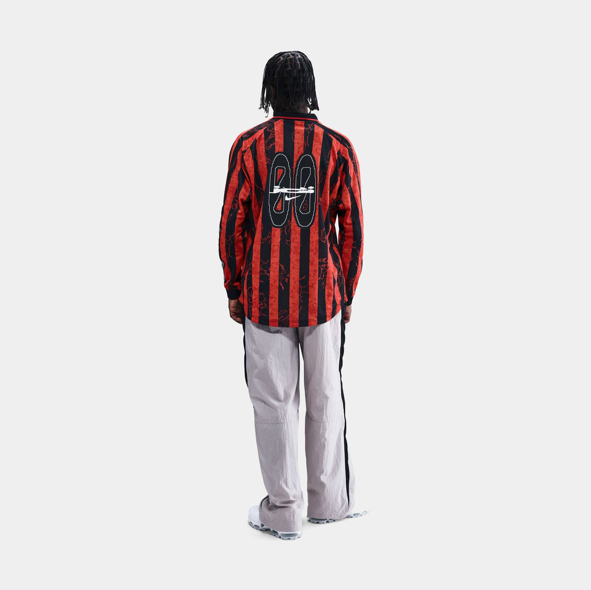 Exclusive Air VCTRY Long Sleeve Mens Jersey (Picante Red/University Red/Black) — S — Side View