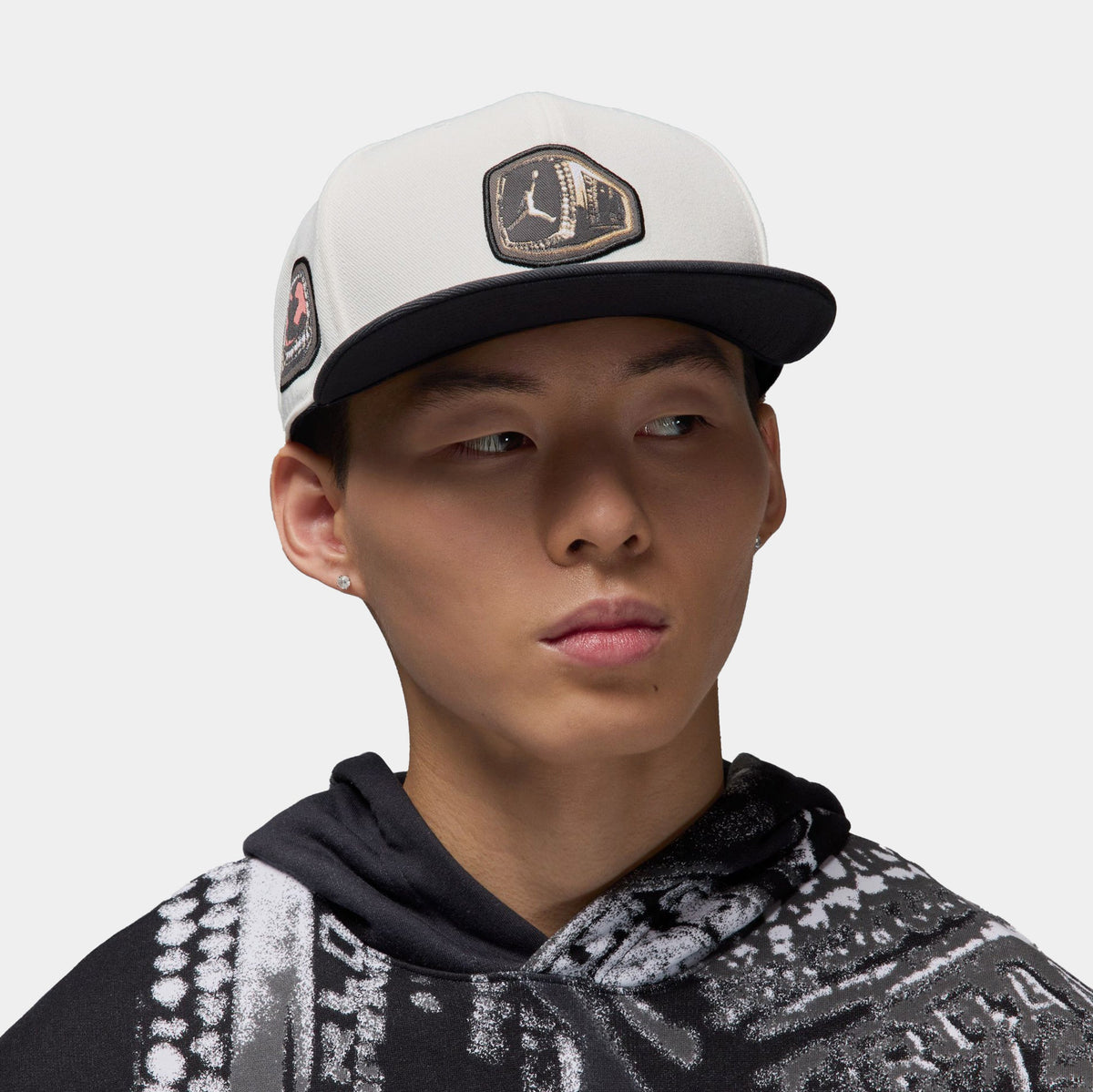 Exclusive Flight MVP Pro Structured Cap Mens Hat (Beige/Black) — S/M — Front View