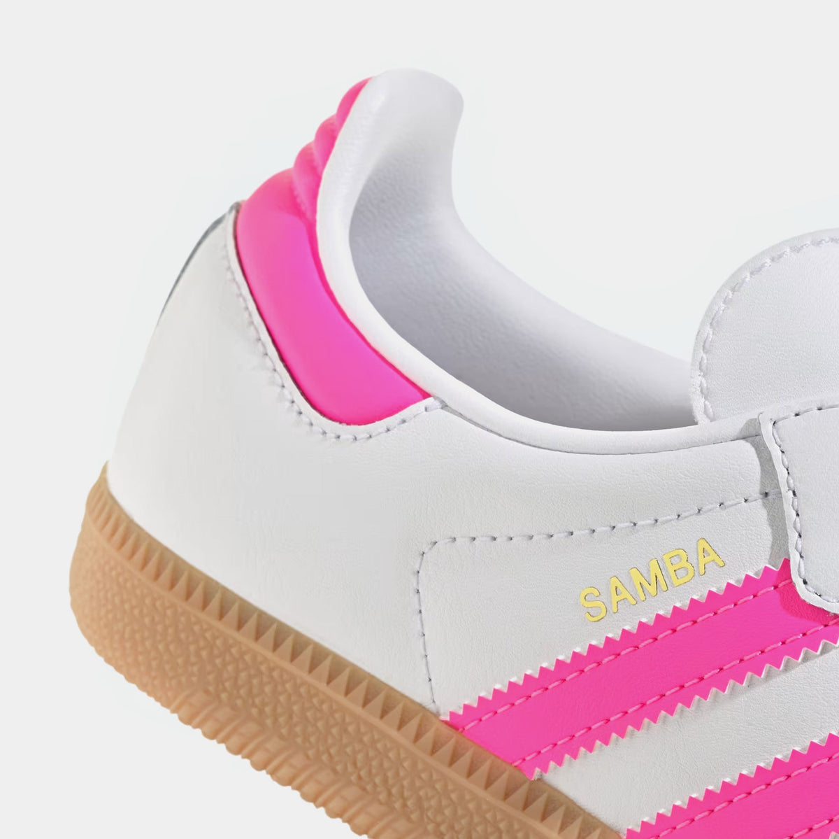Exclusive Samba OG Grade School Lifestyle Shoes (Cloud White/Lucid Pink/Gum) — 3.5Y — Top View
