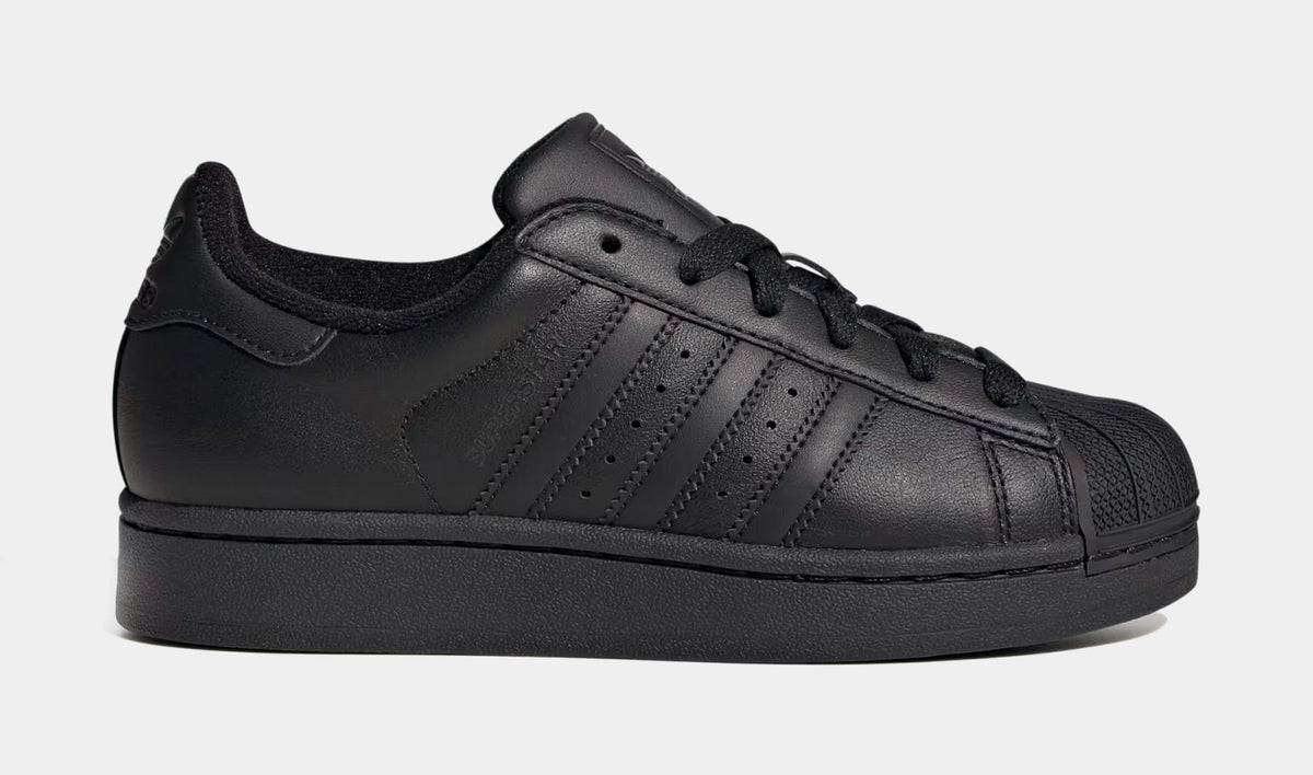 Exclusive Superstar II Grade School Lifestyle Shoes (Black) — 3Y — Front View
