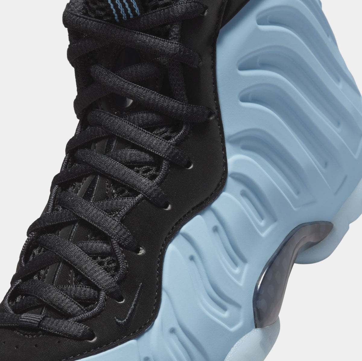 Exclusive Little Posite One Grade School Basketball Shoes (Psychic Blue/Black) — 3.5Y — Detail View